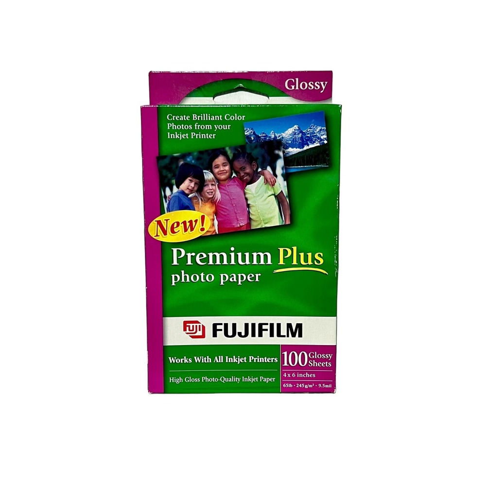 Fujifilm Premium Plus Photo Paper 4x6 High Gloss Paper 100 Sheets Inkjet Printer